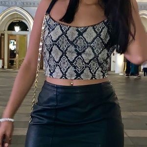 Snakeskin crop top